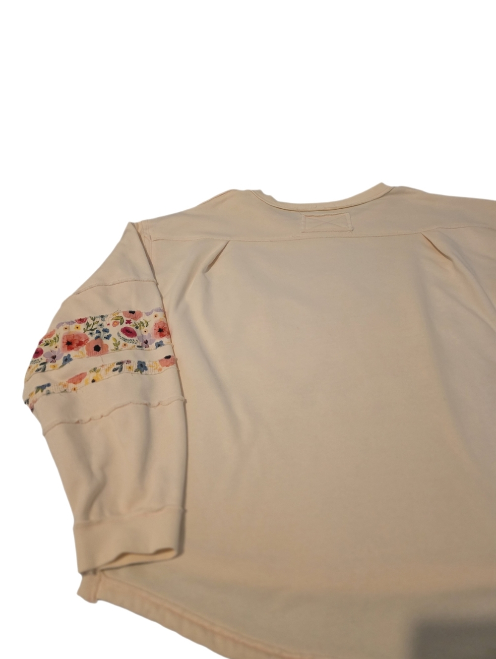 Sage + Fig Floral Appliqué Oversized Top - Boho Daisy Pullover EUC, LG - Picture 8 of 12